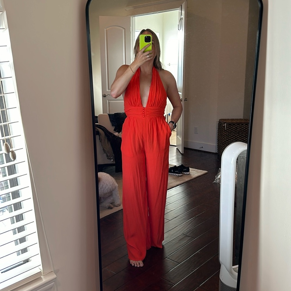 Free People halter jumpsuit